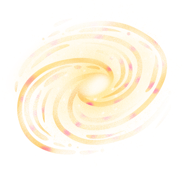 Painterly Textured Semi Realistic Spiral Galaxy